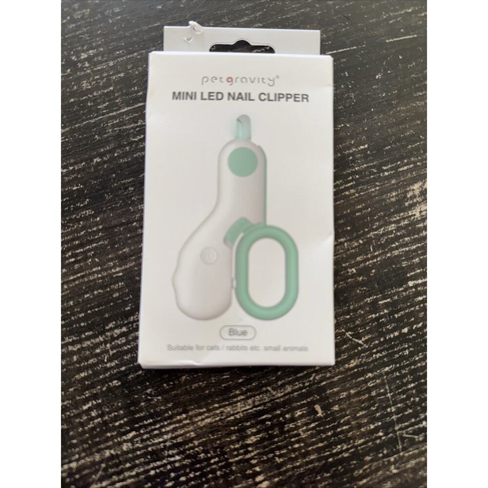Pet Gravity Mini LED Nail Clipper for Cats, Puppies & Rabbits - Blue